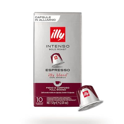 10 Illy tostato Intenso capsule alluminio compatibili Nespresso