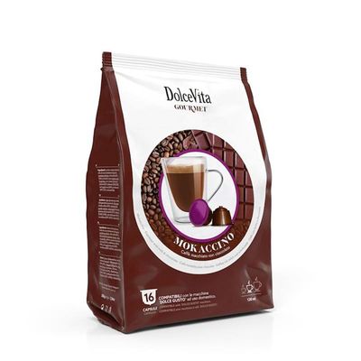 16 Capsule Mokaccino Dolce Vita compatibili Nescafè Dolce Gusto