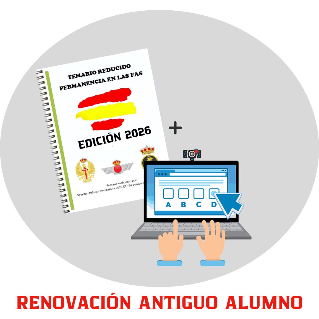 RENOVACIÓN PACK 2026 : TEMARIO REDUCIDO + PLATAFORMA DE TEST