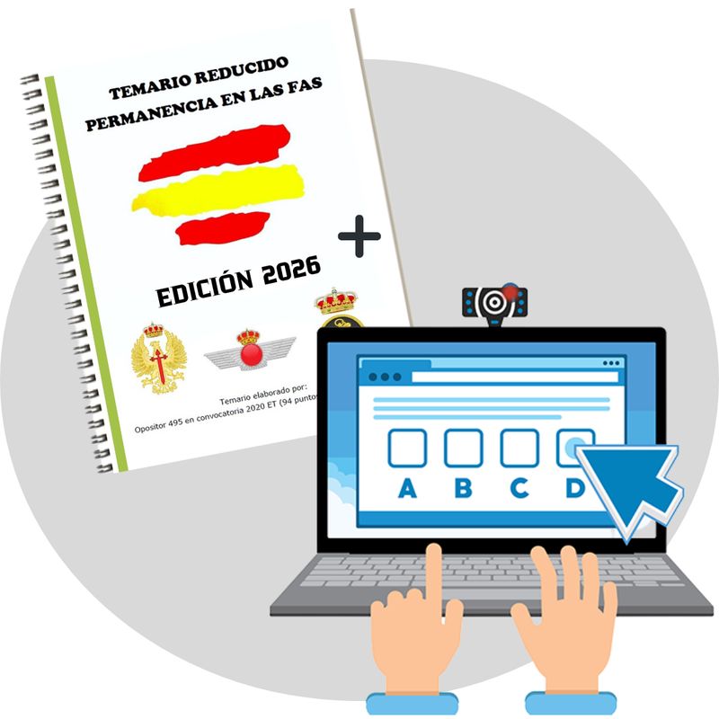 PACK 2026 : TEMARIO REDUCIDO +  PLATAFORMA DE TEST  (DESCUENTO ALUMNOS CABO 1)