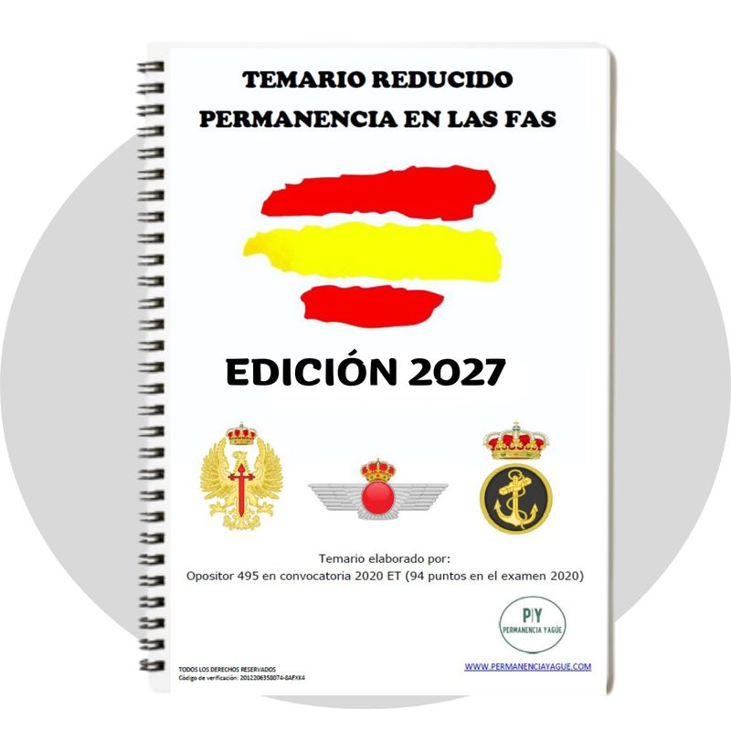TEMARIO REDUCIDO PERMANENCIA  2027