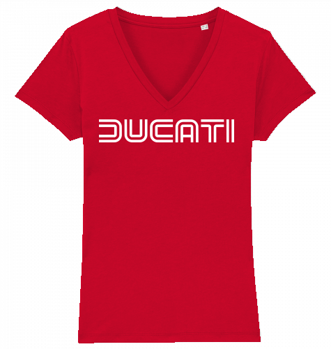 Club-T-Shirt DUCATI-80s V-Neck Damen/Herren