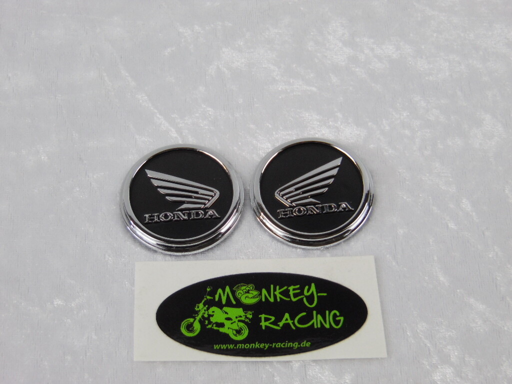 Set of Wings Emblem - badge chrome on black