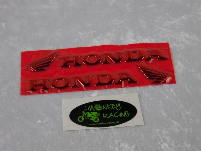 Emblem Set Honda in relief red