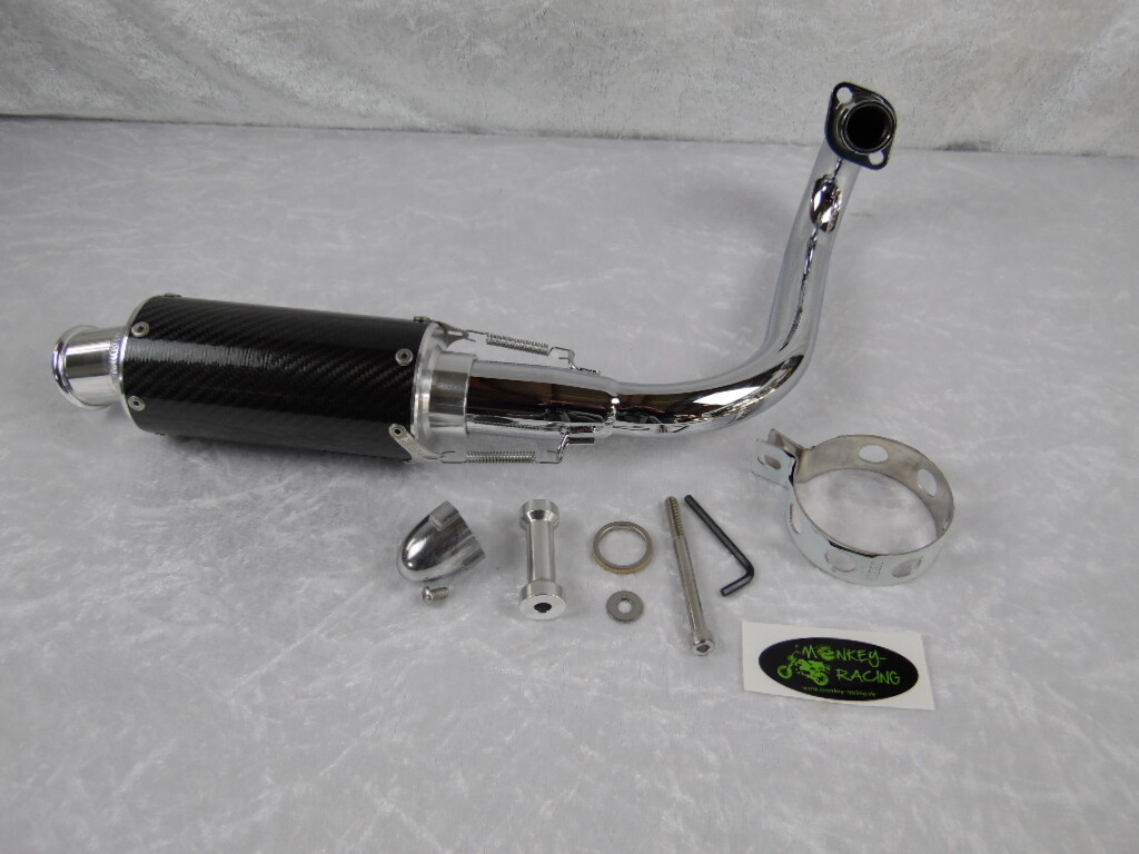NHRC Auspuff Carbon Monkey obenliegend kurz