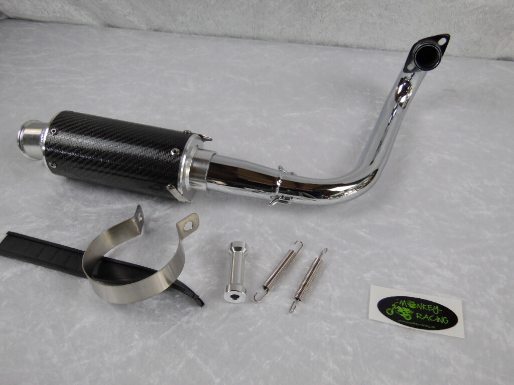 Kepspeed Auspuff obenliegend ganz kurz Carbon