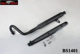 Auspuff Dax kompl. schwarz mit Blende