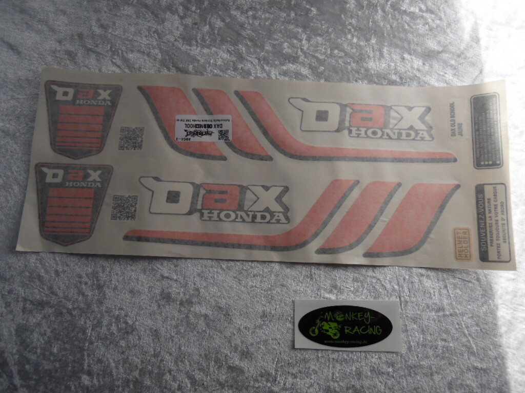 Rahmen Emblem Set Dax orange rechts und links