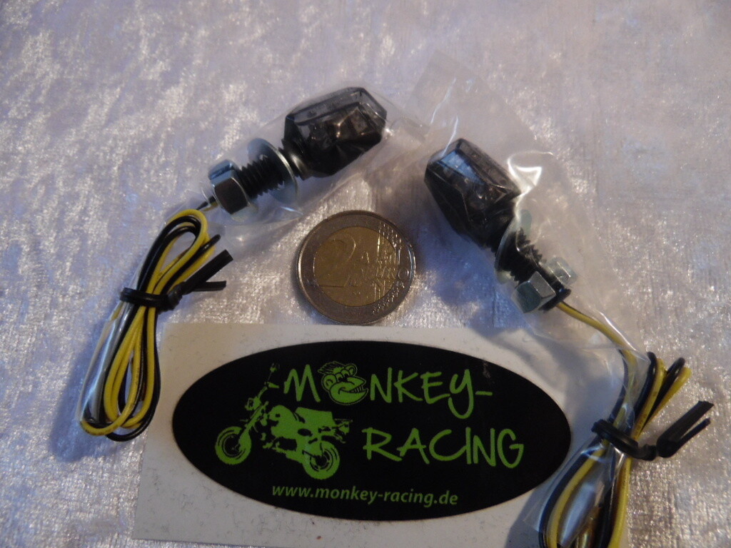 Blinker Set LED &quot;NEW NANO&quot; schwarz get. Glas mit E-Nummer