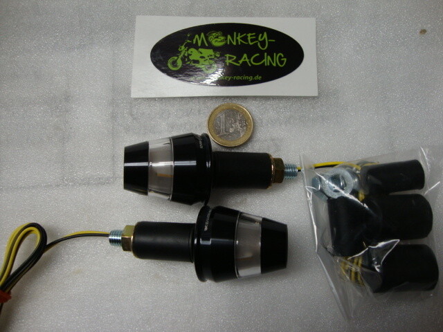 Blinker Set Lenkerendblinker &quot;CONIC&quot; LED, schwarz, mit E-Nummer