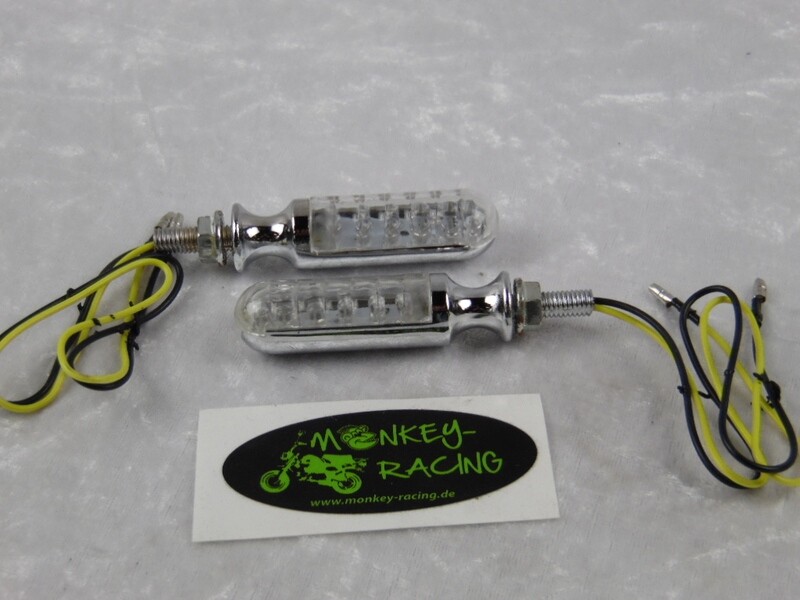 ​​Blinker LED Set silber Metall mit E-Nummer