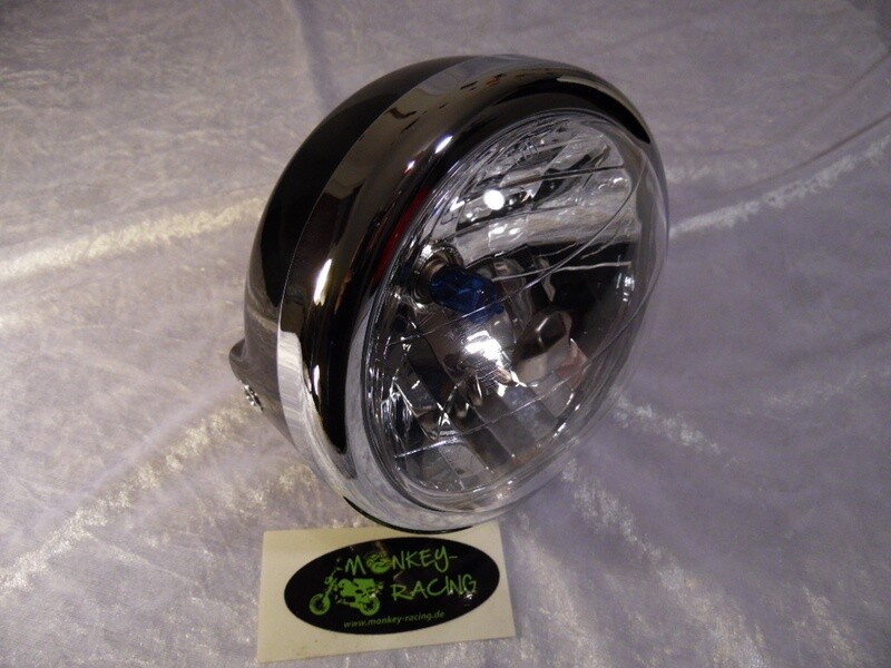 Scheinwerfer Diamond schwarz komplett mit Gehäuse