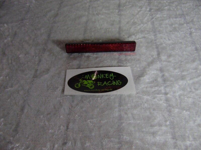 Reflektor &quot;Stipe&quot; eckig, rot, selbstklebend, Maße: 102,5x15,3x7mm mit E-Nummer