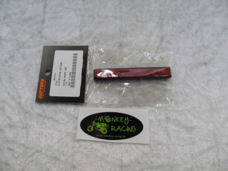 Reflektor &quot;Slim&quot; / rechteckig / rot / mit Rand, Maße; 100x13mm selbstklebend, mit E-Nummer