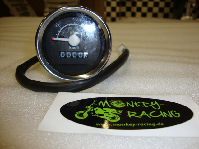 Tachometer Monkey Replika 120 km/h, (für Tachowellenantrieb)