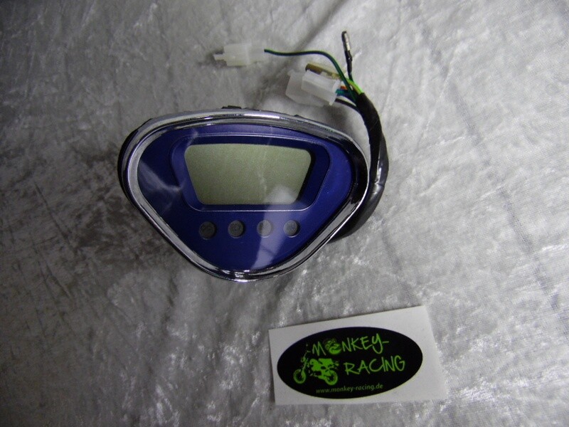 Tachometer Dax LCD blau, (für Tachowellenantrieb)