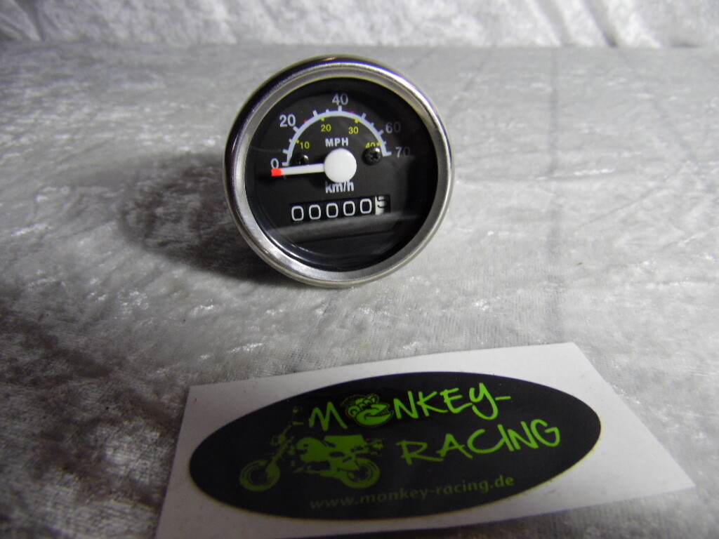 Tachometer Monkey Replika 70 km/h, (für Tachowellenantrieb)