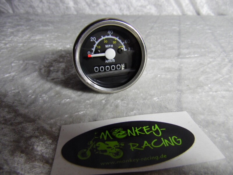 Tachometer Monkey Replika 70 km/h, (für Tachowellenantrieb)