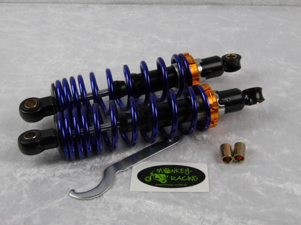 Federbeine Set SkyMini Monkey 285mm schwarz mit blauer Feder