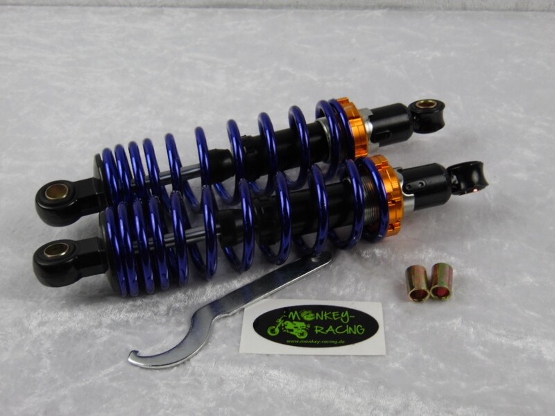 Federbeine Set SkyMini Monkey 285mm schwarz mit blauer Feder