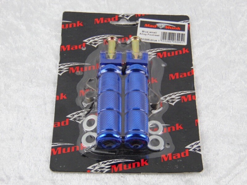 Fußrasten Set Alu CNC blau new design