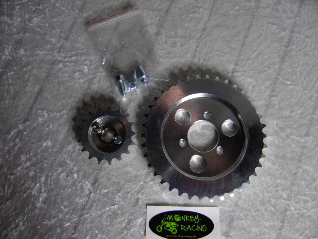 ​​Kettenritzel + Monkey Kettenrad  Off-Set 17 Z /38 Z  +7mm
