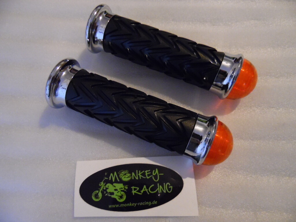 Griffgummi Set universal schwarz mit orangen Lenkerenden