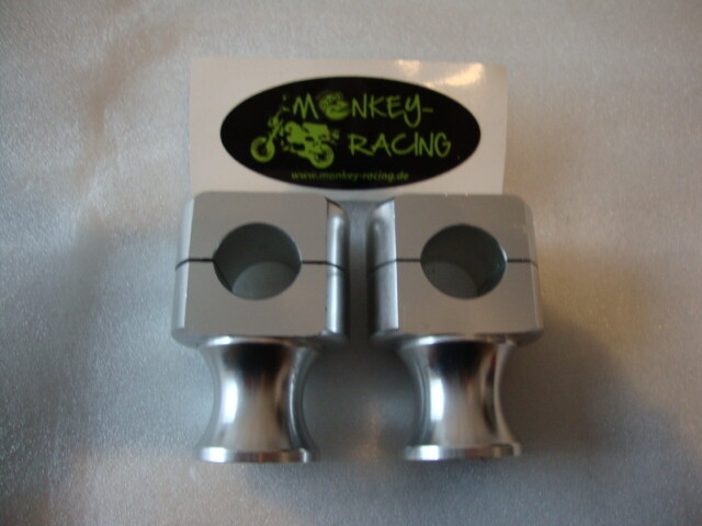Klemmbock Set für Lenkeraufnahme CNC 50mm chrom