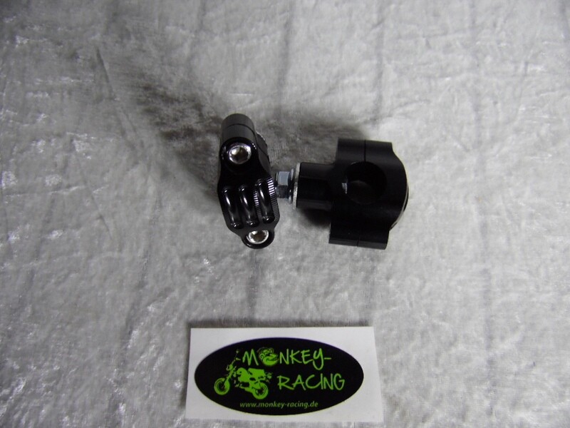 Klemmbock Set CNC für Lenkeraufnahme schwarz Muster
