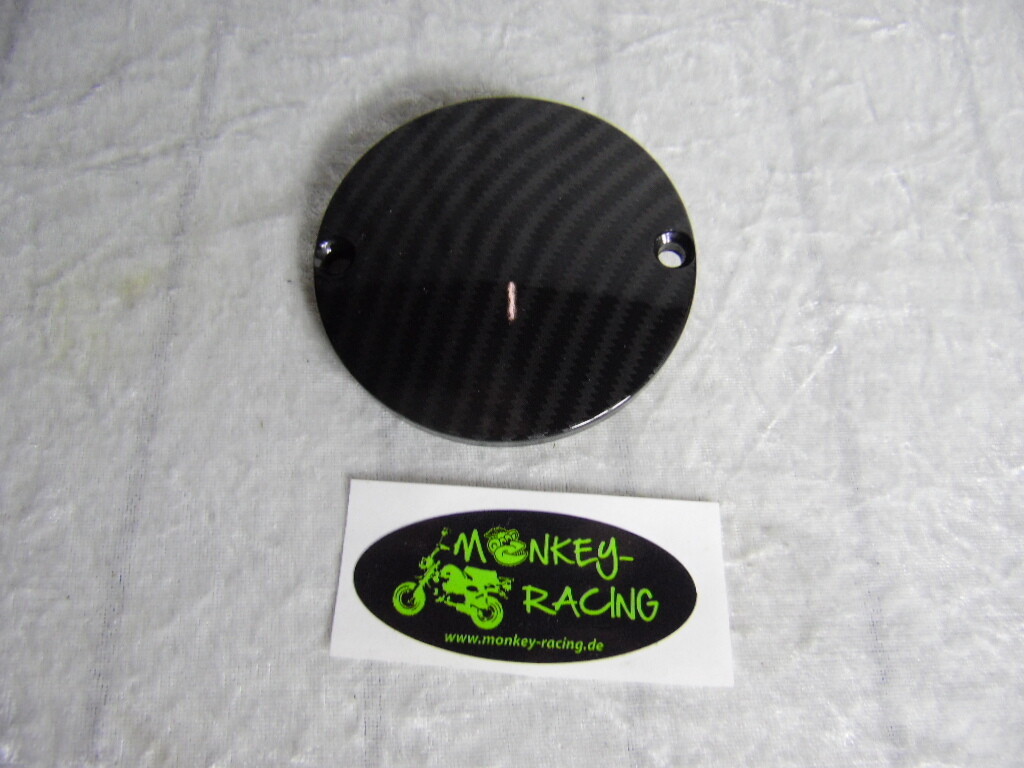Kupplungsdeckelplatte rund Carbon groß z.B. für Euro 4/5 Motoren