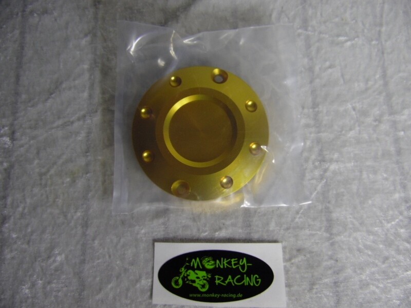 Kupplungsdeckelplatte rund CNC gold groß z.B. für Euro 4/5 Motoren