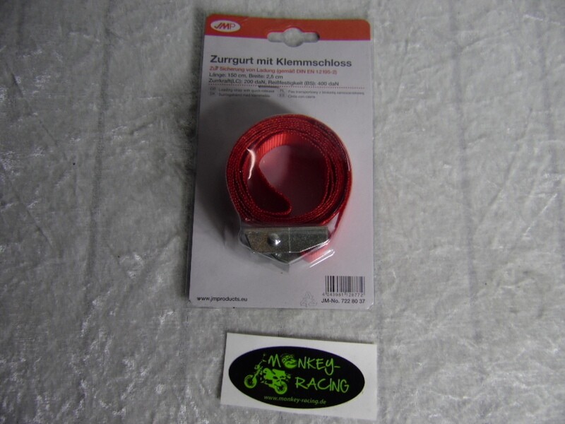 Zurrgurt 25mm, 1,5m lang JMP mit Klemmschloß
