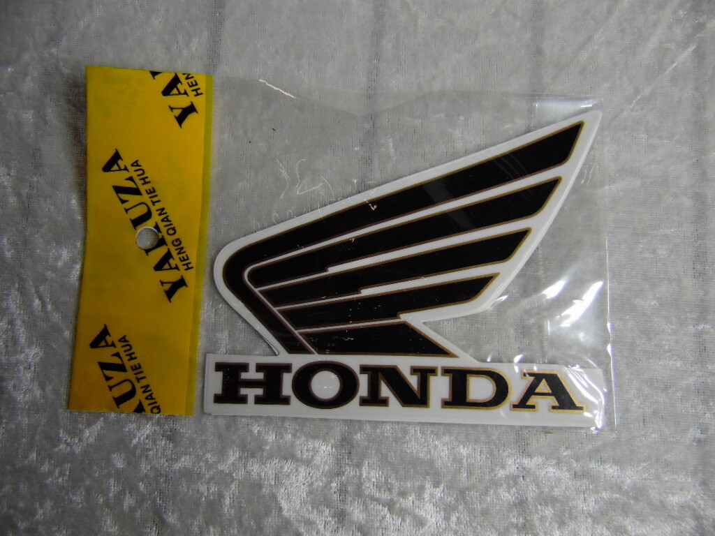 Aufkleber Set Honda Flügel schwarz/gold