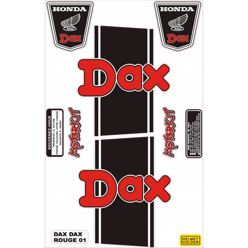 Aufkleber Bauchbinden Set Dax mit Seitenemblem rot
