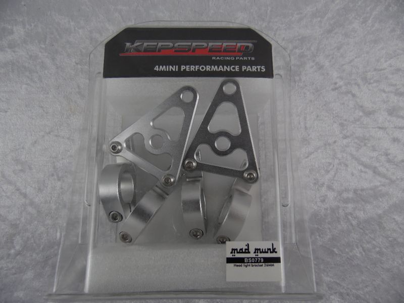 ​Lampenhalter Alu CNC silber für 26mm Standrohre