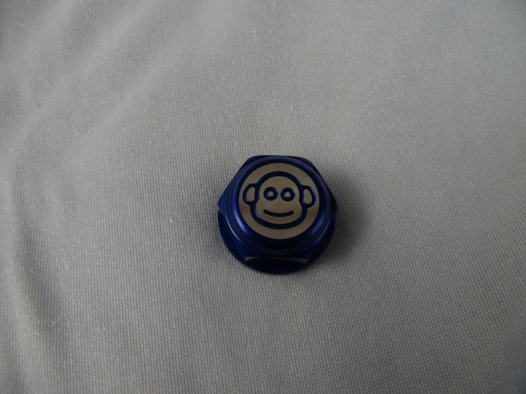 ​Zentralmutter Gabel Steuerkopfmutter Alu CNC Monkey blau