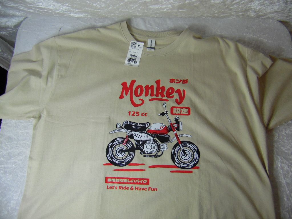 ​T-Shirt &quot;Honda Monkey 125&quot; beige  Größe 3XL