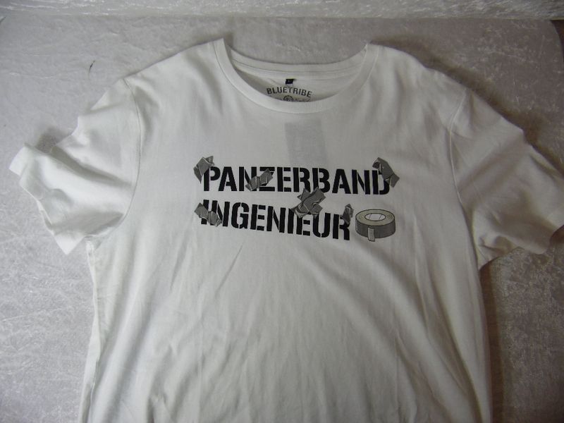 ​T-Shirt &quot;Panzerband Ingenieur&quot; weiß  L