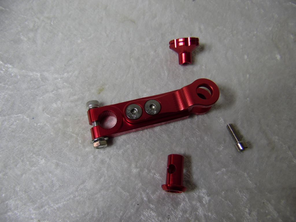 ​​Bremsarm hinten für Trommelbremse Alu CNC rot