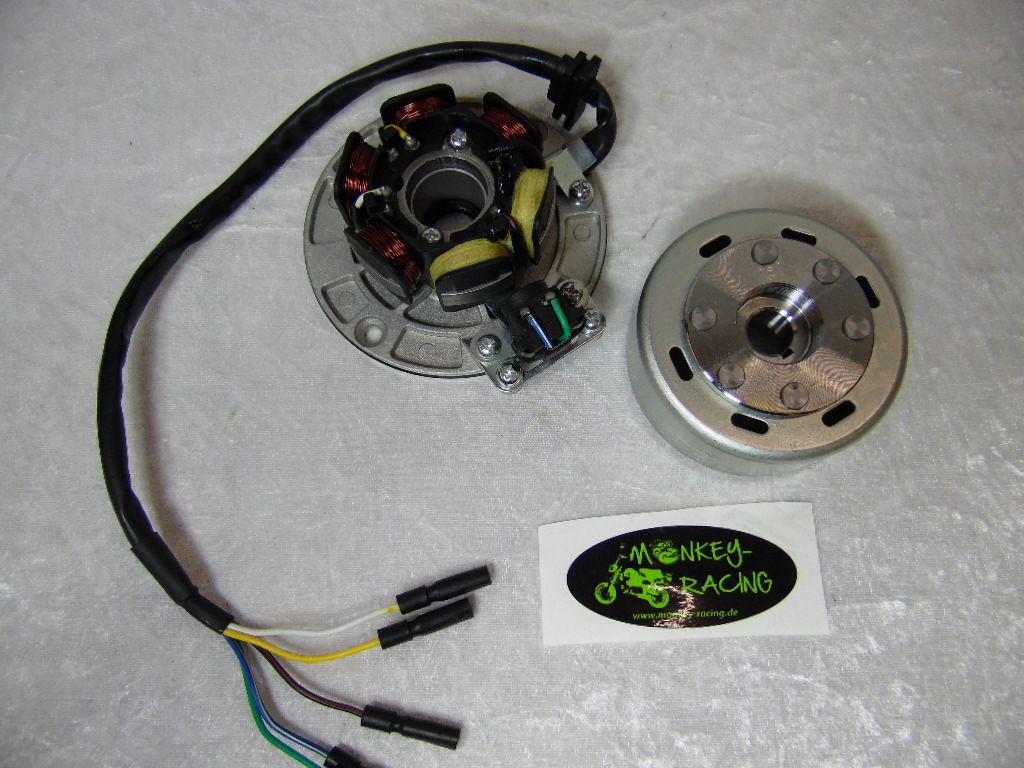 ​Lichtmaschine YX mini kompl. mit Polrad 510gr., 35°vor OT
