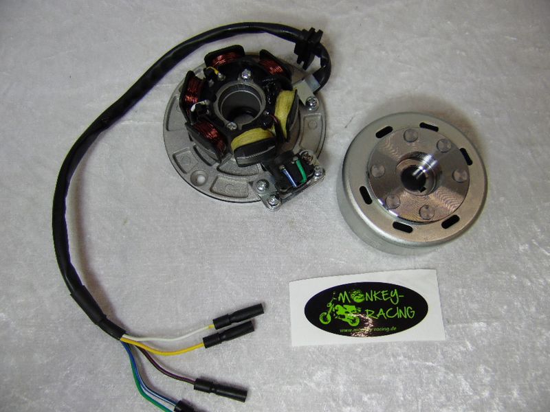 ​Lichtmaschine YX mini kompl. mit Polrad 510gr., 35°vor OT