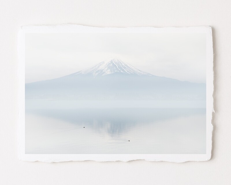 Fuji-san in morning Mist - Special Limited Edition on handmade Washi Paper
