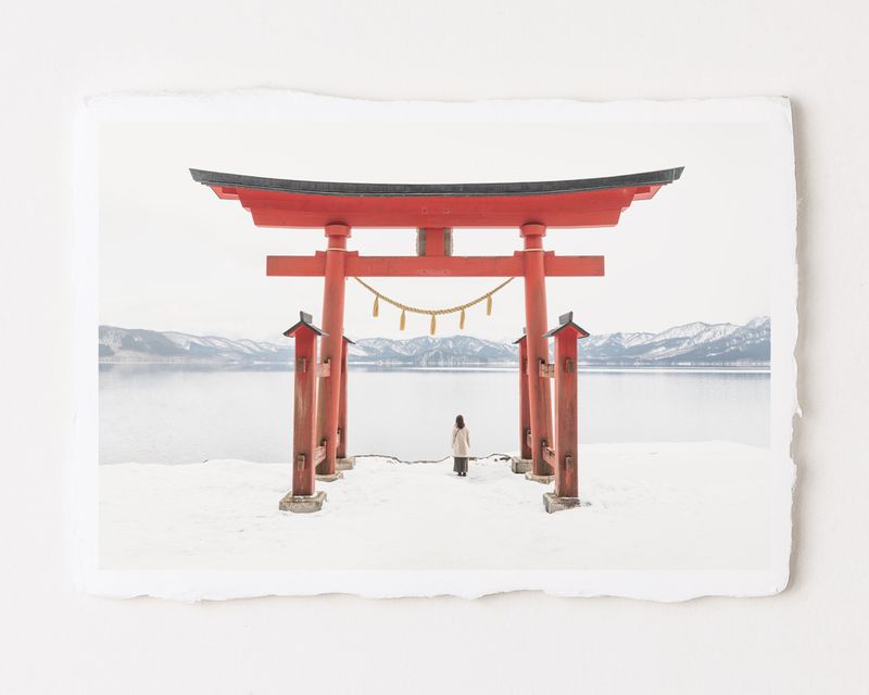 O-Torii at Gozanoishi Shrine - Special Limited Edition on handmade Washi Paper