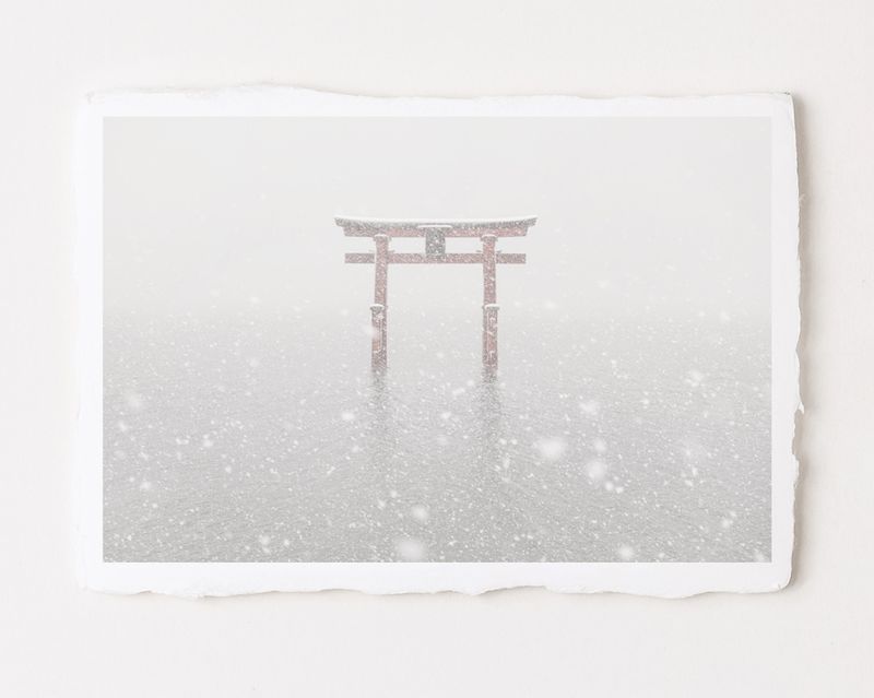 Falling Snow - Special Limited Edition on handmade Washi Paper