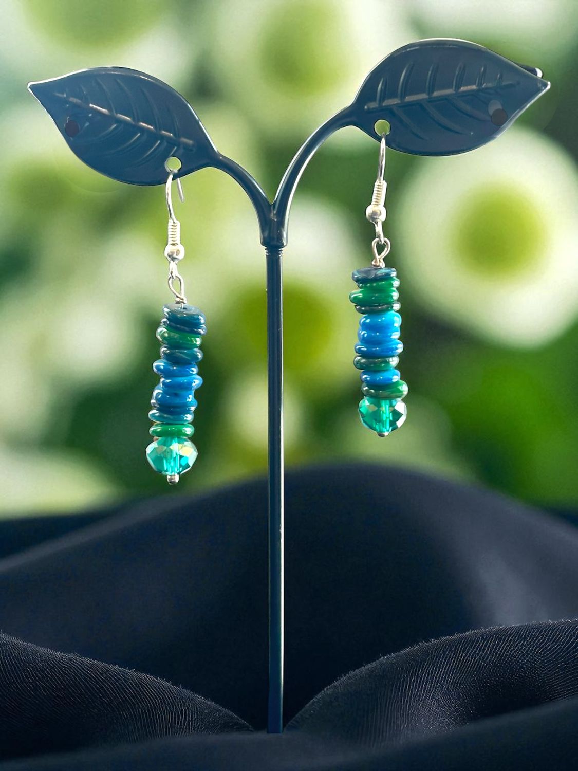 Blue-Green Shell Earrings