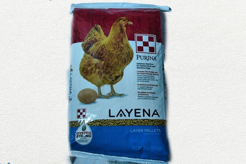 Purina Layena Chicken Feed Layer Pellets 25 lb