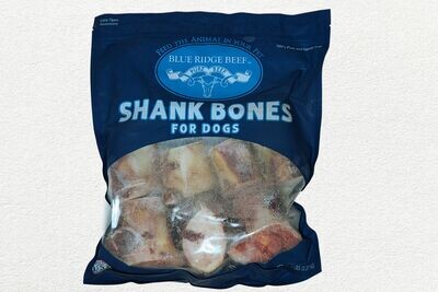 BLUE RIDGE BEEF BRB FROZEN RAW BONES - SHANK BONES 5 - LB