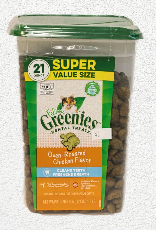 GREENIES FELINE DENTAL CAT TREAT CHICKEN 21oz