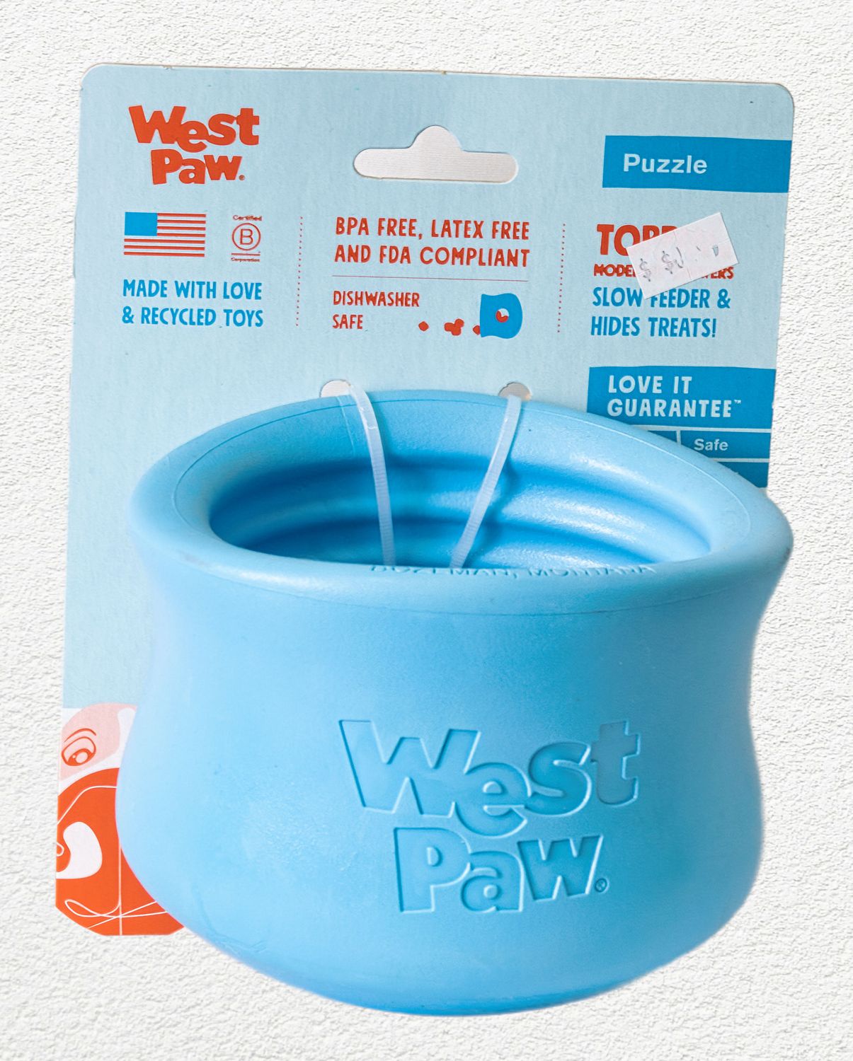West Paw Dog Toy Toppl XLarge 4.75" Blue