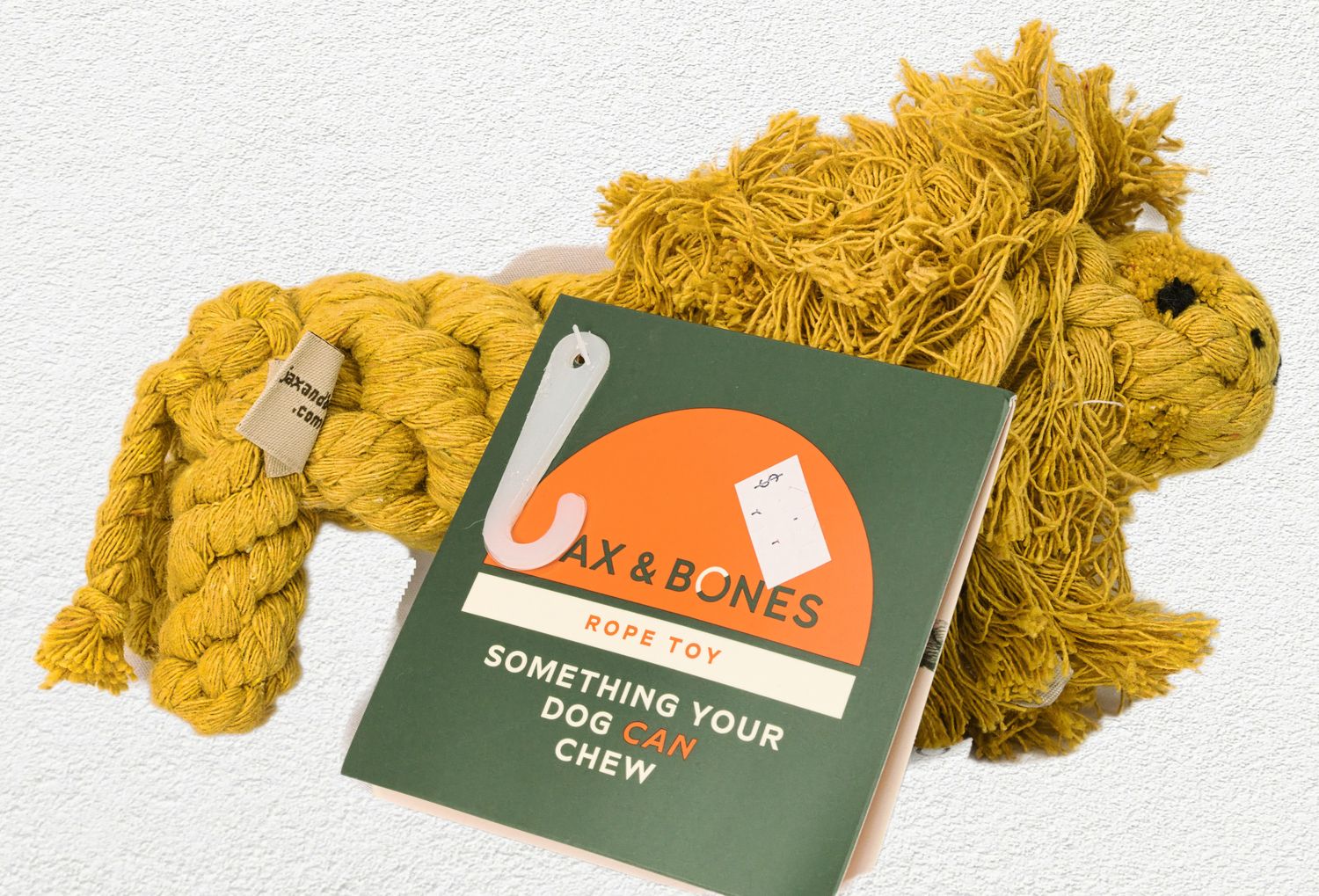Jax & Bones Dog Toy Rope Yellow Lion Large